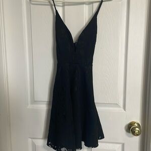 Plunging neckline dress